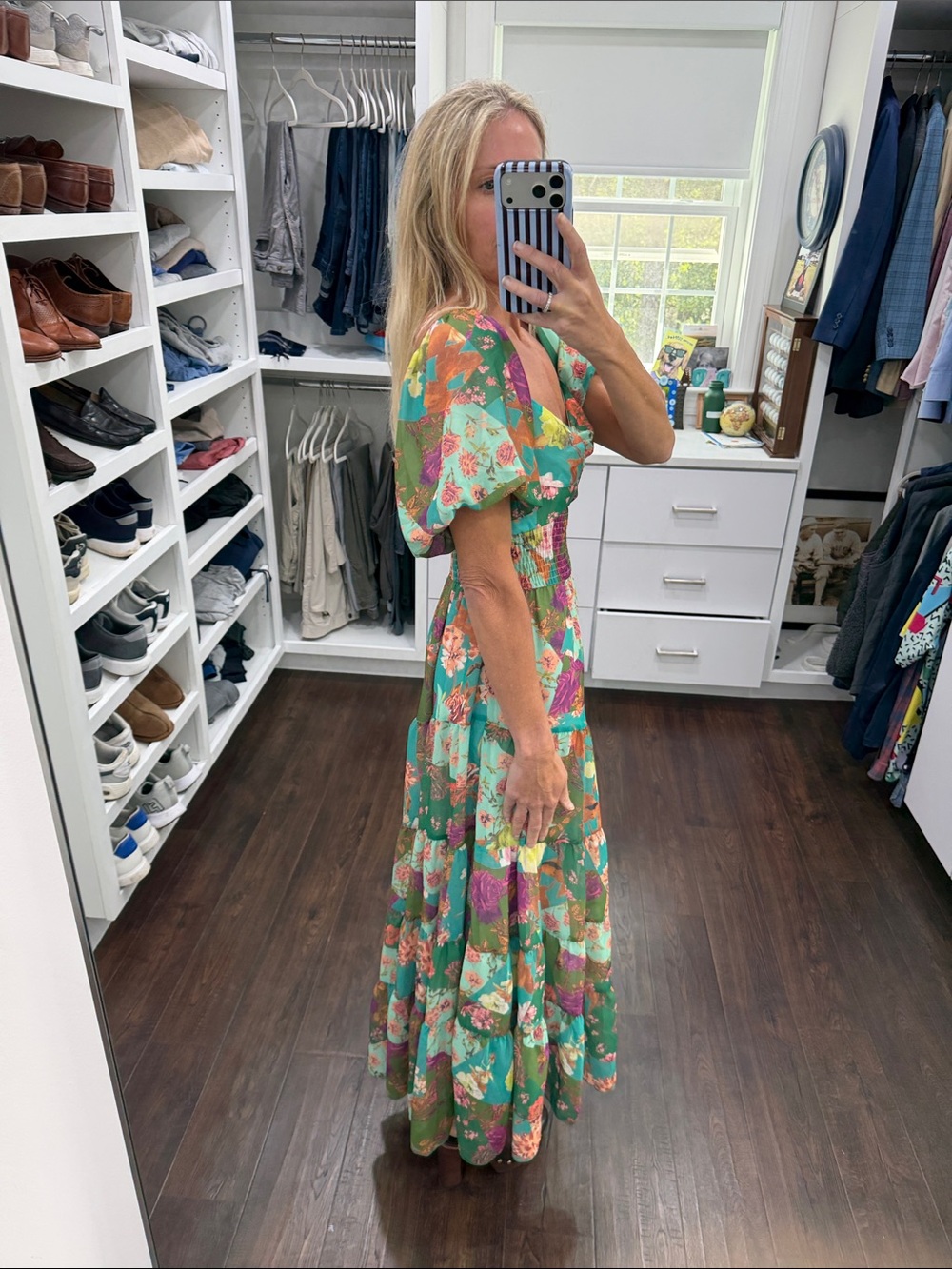 Amazon Floral Patchwork Midi Dress S - Picture 5 of 7